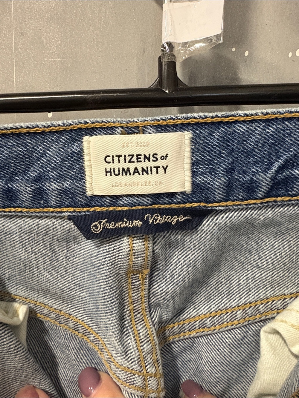 Citizens Of Humanity Light Blue Distressed Straight-Leg Jeans